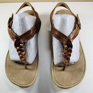 Aetrex Harper Brown Leather Sandals - Size 9.5